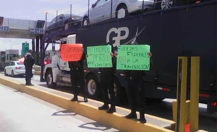 Policías Federales Adscritos A Slp Se Solidarizan Y Protestan En Matehuala