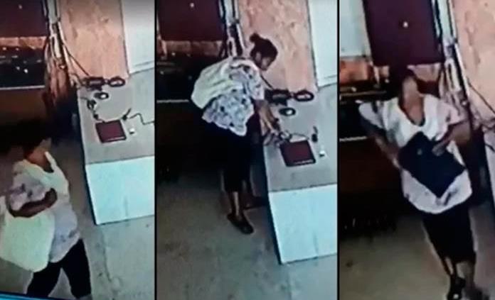 Mujer roba una computadora en iglesia de Sinaloa