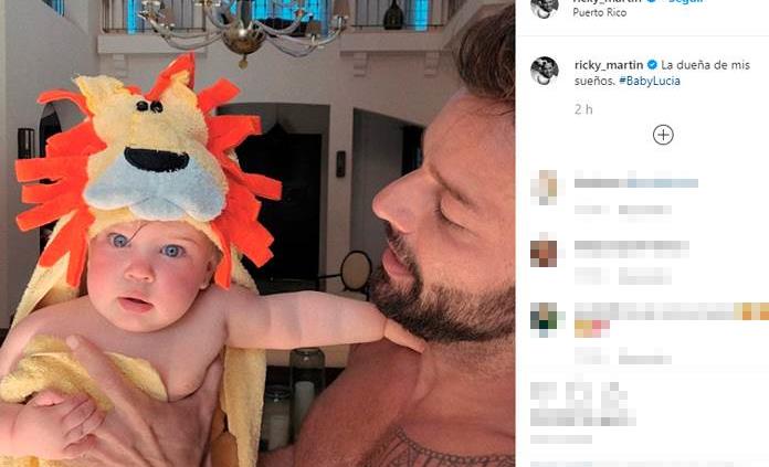 Resultado de imagen para Ricky Martin comparte foto de su hija Lucía