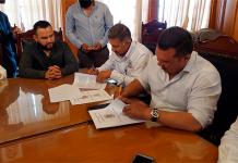 Firma Municipio contrato colectivo con sindicalizados