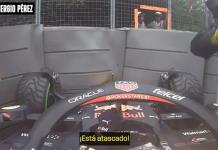 Video: Checo muestra su desesperación durante el GP de Canadá