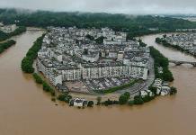 Destrucción en China por las lluvias