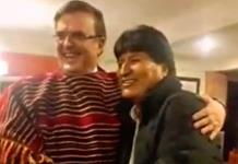 Evo Morales se reúne con Ebrard y le agradece haberle salvado la vida